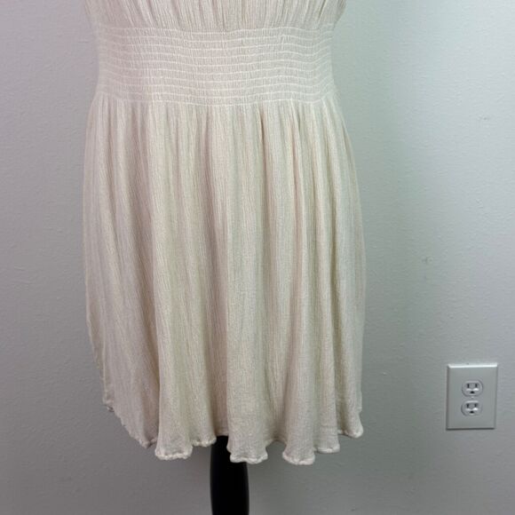 Sundance Women's Gracefully Lovely Dress Ivory Eyelet Lace Smocked Waist - Picture 3 of 7